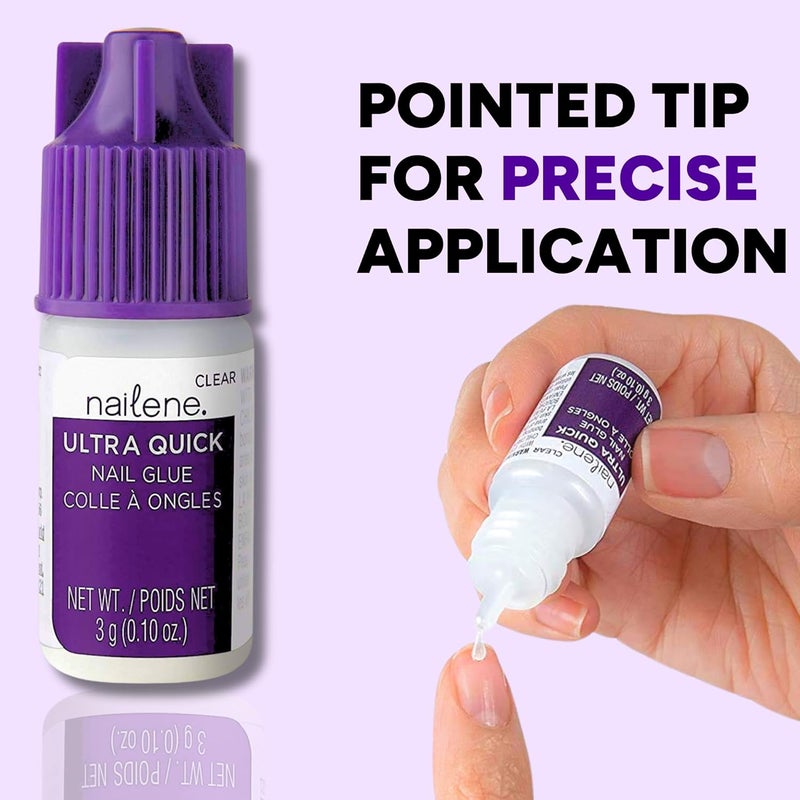 Nailene Ultra Quick Nail Glue - Fast Drying Adhesive for Artificial and Natural Nails - Image 4
